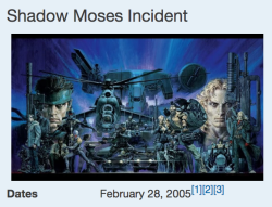 thecorneacrew:  snakegay:  SHADOW MOSES INCIDENT ANNIVERSARY