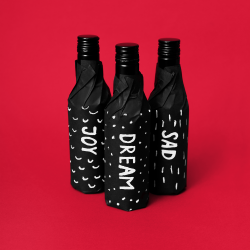 milyunas: Wine packaging concept.Small bottle of wine for your