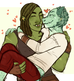 chibwe:I drew the cute gfs from the adventure zone for valentines