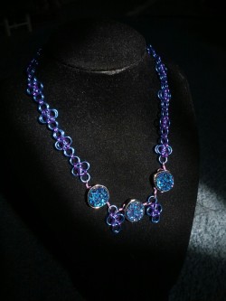 Better picture of the necklace I finished last night. Still nor