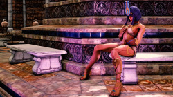 zombinansfw:  Neith relaxing before some pew pew time! (Sound)