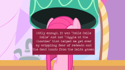 ponyconfessions:  Oddly enough, it was “Smile Smile Smile”