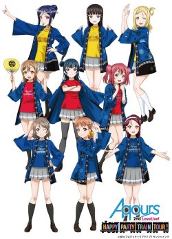 loveliive:New illustrations of Aqours members wearing 2nd LoveLive!