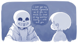 theslowesthnery:  i can’t stop thinking about sans with braces