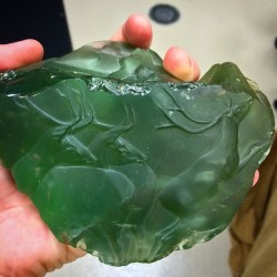 thebrainscoop:  “Life cycle of Axis,” carved green beryl,