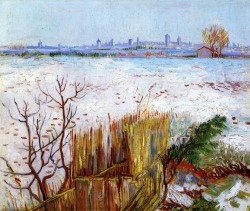 nataliakoptseva:  Snowy Landscape with Arles in the Background,