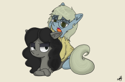 sand9k:  mcsweezy‘s two oc’s, Nikita and Marie.Did a thing