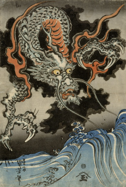 thisishowtheworldends:  Dragon and Waves (c. 1827 - 1831) by