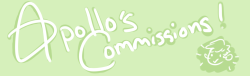 apollosshine:  Reopening commissions- 3 slots atm. Allowing NSFW