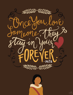 quotes:  Once you love someone, they stay in you heart forever 