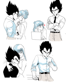 vegetapsycho: a continuation of that one office shirt Vegeta