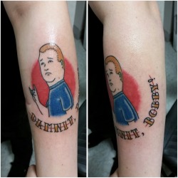 fuckyeahtattoos:  Damnit, Bobby!   Done by Eric Scott at vintage