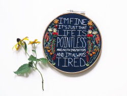 sosuperawesome:  Embroidery - including quotes, animals ans custom