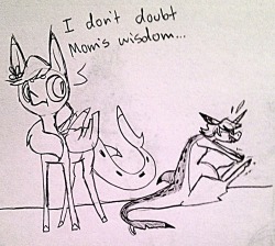 nibbletteponyshark:  Redpone said: do you think your mom is just