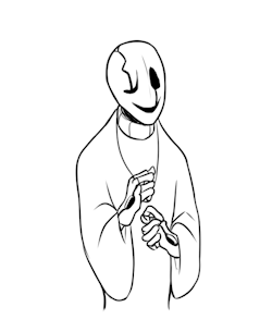 what-the-floofin:  Learning ASL, and Gaster’s helping. He’s