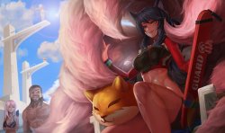 league-of-legends-sexy-girls:  pool party ahri 2016 by goomrrat