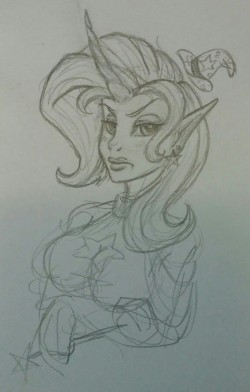 I like drawing unicorns like elves/fae creatures because whatever,