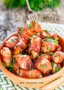 food–archives:  sweet chicken bacon bites. 
