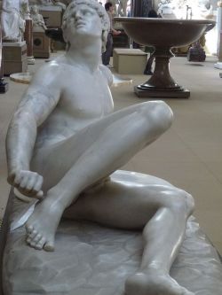 boysnmenart:  Filippo Albacini, 1825, The Wounded Achilles, marble