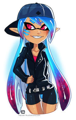 helixel:  Doodle of my squid kid. I’m in too deep. My NNID