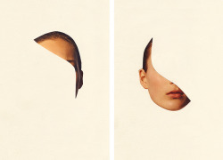 heading-individually:  faces | 2 x 14.8 x 22 cm by isabel reitemeyer