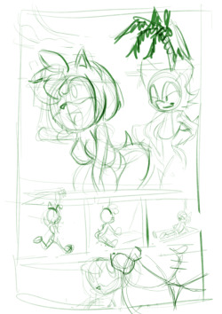Page 1 WIP for a comic I am doing.  Rough layout is done for