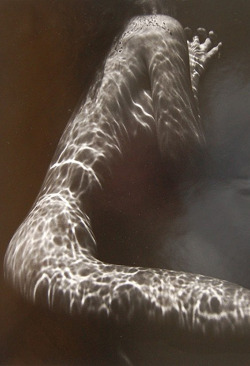 7while23:  Brett Weston, Underwater Nude, c.1980