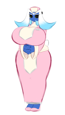 averyshadydolphin:  I decided to doodle Miajou in her spa uniform