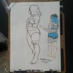 Drawing at the ICA! Dr. Sketchy’s is super fun. Thanks