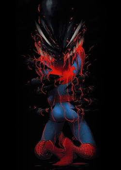 lospaziobianco:  1) Spider-Man & Venom by Kaare Andrews 2)