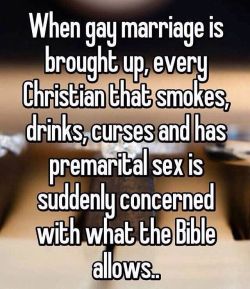godlessutopia:  What Christians do when gay marriage is brought up… 