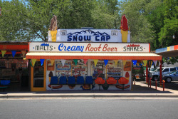 travelroute66:  Route 66 - Snow Cap Drive-In, Seligman, Arizona.