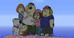 minecraftbeef:  Family Guy Pixel art Complete!! Built by Princesskitty420~