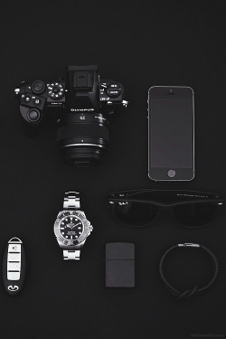 mensblog:  watchanish:  All black watch essentials from Nikonisty