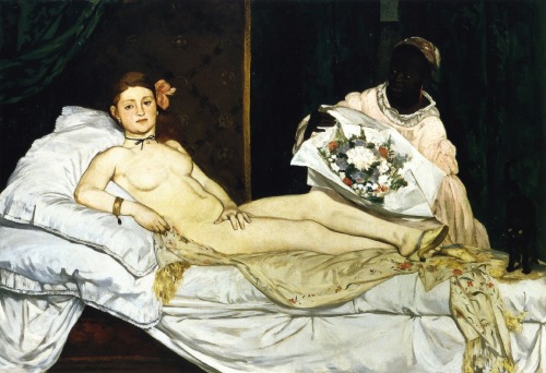 artist-manet: Olympia, 1863, Edouard Manet Medium: oil,canvas
