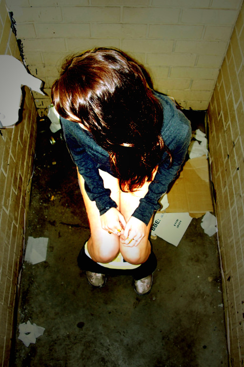 1nobodyknowsme1:  bestway64:  ventusvenereae:  Clandestine and Covert Shot 7 by ~ToyahMabel  Dirty restroom sitting      (via TumbleOn)