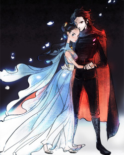 kiddohah: A reylo commission “rule the galaxy together ~~”