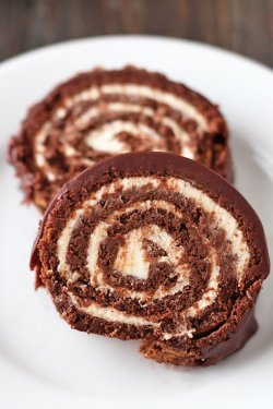 food–archives:  Chocolate Swiss Roll Cake. 