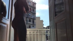Greek Hotel Jerking Off above public busy street | XTube Porn