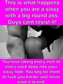 sissycumsluthusband:  Start taking hormones and you can have a nice ass like this for alpha males too :)Â  