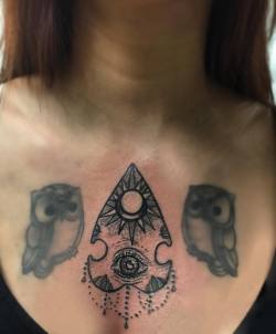 Planchette on @night_owl26 🎀 (owls done by unknown artist)