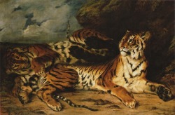 wonderwarhol:A Young Tiger Playing with its Mother, 1830, by