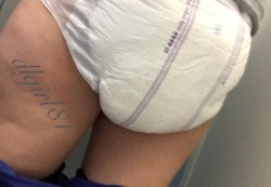 dlgirl81:  More pics from being diapered at work