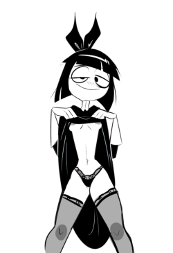 kindahornyart:  Did this for a Goth waifu thread btu I was a