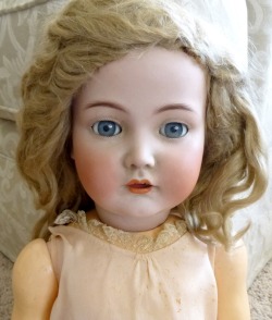 hazedolly:  Antique bisque head / composition body doll - German,