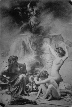 son–of-dawn:  Witches’ Sabbath postcard, ca. 1910 