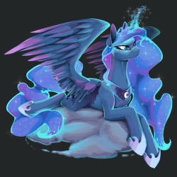 equestrian-pony-blog:  Princess Luna by Santagiera  <3