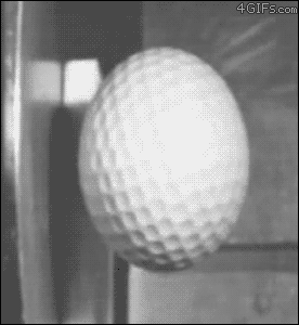 diddlemydiddlies:  aaronthespiritbear:  Golf ball hitting steel