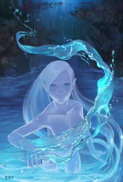 awesomedigitalart:  Water Elf 1280 by xiongrong