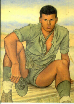 gay-erotic-art-fan: akaixab: Ben Kimura, ilustrador da revista